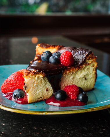 Basque Cheesecake closeup