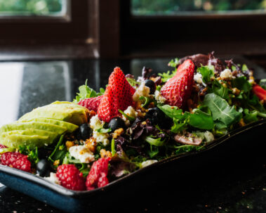 Closeup of Feta Berry Salad